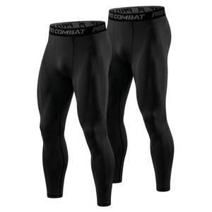 lot 2417 image: HYCOPROT 2 Pack Mens Compression Pants Athletic Tight,Leggings Base Layer Bottoms for Running Workout Sports Yoga Basketball Small - Retail $18