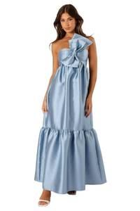lot 2432 image: Petal & Pup Betina Bow Front Maxi Dress - Blue S