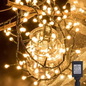 lot 2442 image: AWQ 500LED 49ft Christmas Cluster Lights Fairy String Light Xmas Tree Decor - Retail $20