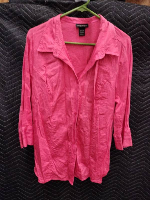 lot 59463 image: bright pink Lane Bryant button-down shirt - 2224W