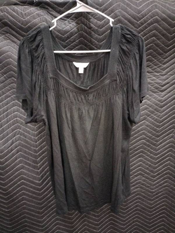 lot 59465 image: time and tru womens short sleeve blouse size XL