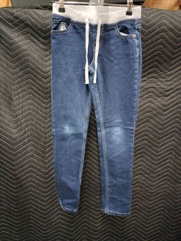 lot 63475 image: Justice blue denim jogger-style pull-on jeans - 12