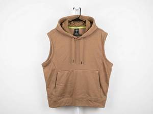 lot 25703 image: Pro Player Sleeveless Hoodie Pullover Tan XL