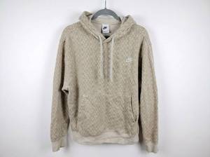 lot 25709 image: Nike Hoodie Pullover Tan Allover Logo Print S