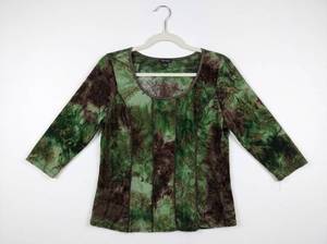 lot 25713 image: Sami & Jo Womens Velvet Damask Print Long Sleeve Top Size L