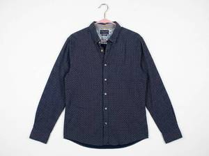 lot 25740 image: Ricky Singh Denim and Flower Button Up Dress Shirt - 44