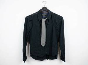lot 25758 image: Tranquility & Mayhem Mens Button-Front Shirt, Vest & Necktie Set - L