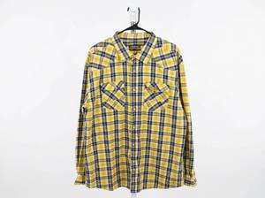 lot 25778 image: Ecko Unltd. Plaid Button-Up Shirt 2X-Large Yellow Navy
