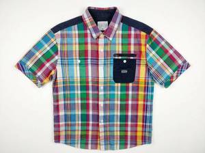 lot 25780 image: Parish XL Plaid Short-Sleeve Button-Up Shirt