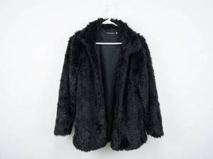 lot 25811 image: Lanshifei Black Faux Fur Jacket - XXL