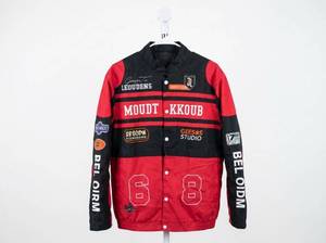 lot 25813 image: Moudt Kkoub Red Black Striped Sports Jersey Size XL