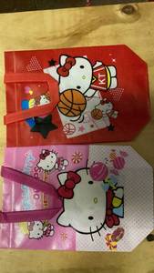 Hello Kitty Character reusable shopping bags2-Pack Red Pink -