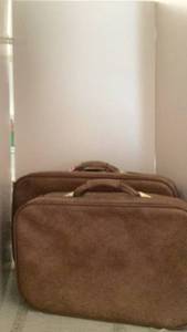 lot 152 image: Brown Soft-Side Suitcase Luggage Set 2 Pieces
