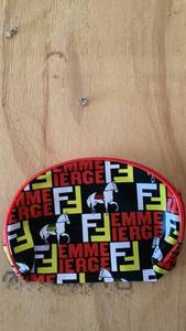 lot 158 image: fashion Tintin Patterned Cosmetic Pouch Red