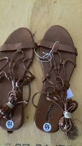 lot 169 image: Express Lace-Up Desert sandals  Size 10 Brown new