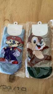 lot 184 image: 2 Pack Character Socks Mario and Disney Animated Novelty