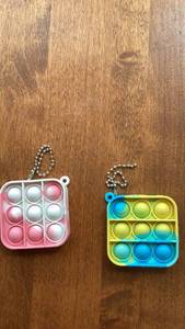 lot 210 image: Pop It Fidget Toy Keychains 2-Piece Lot Square
