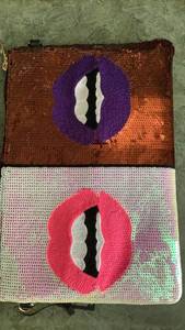 lot 215 image: Sequin Clutch Purse with Straps wristlet and crossbody straps included