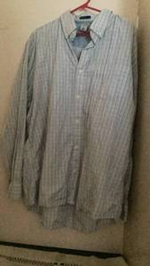 lot 263 image: Clothing Lot 3 Button-Up Shirts Long Sleeve large and 2 xl size preloved