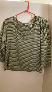 lot 296 image: Womens Clothing Lot 2 Items Striped Top xl Pants size 16 preloved