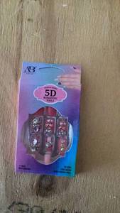 lot 306 image: AB 5D Romantic Nails Premium Quality 12 Nails with Adhesive