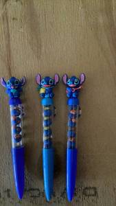 lot 325 image: Stitch Character Pen Set 3-Pack with Beaded Barrel