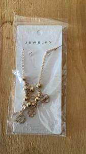 lot 345 image: Jewelry Charm Pendant Necklace and Stud Earring Set