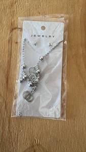 lot 346 image: Jewelry Necklace with Ball Charms and Matching Earrings Set