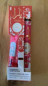 lot 375 image: Yara Fragrant Temptation Womens Perfume Set Hand Cream Eau de Toilette