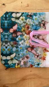 lot 390 image: Floral Print big reusable tote bags Lot 2 Pieces