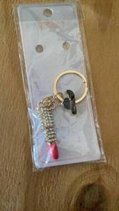 lot 461 image: Keychain with Decorative Charms and Ring