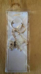 lot 464 image: Sparkle Keychain with Rhinestone Dog Charm and Chain Links