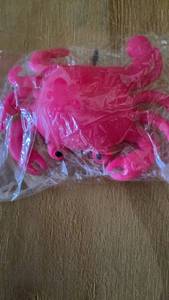 lot 475 image: Pink Plush Lobster Crab Toy