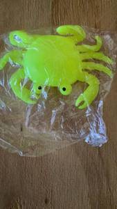 lot 476 image: Neon Green Plush Octopus Toy with Eyes