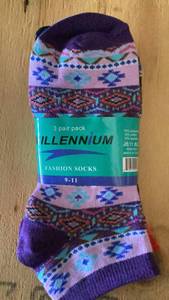 lot 495 image: Millennium Fashion Socks 3 Pair Pack Size 9-11 -