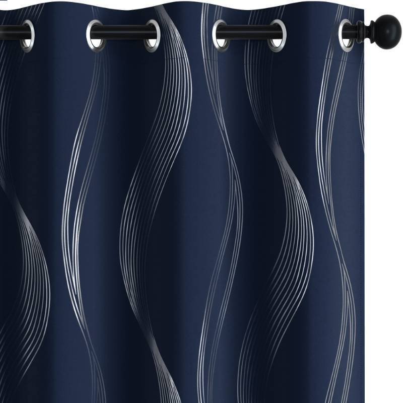 lot 73573 image: Curtains for Living Room, Pattern Blackout Curtains 45 Inches Long - Retail $23