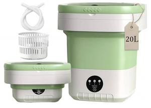 Portable Washing Machine, 3 Modes, Foldable Mini Washer and Dryer, Small Washing Machine for Travel, Dorms, RVs, Camping. MISSING HOSE. - Retail: $80