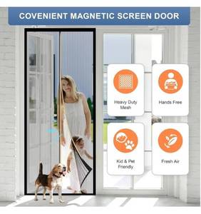 lot 59214 image: Magnetic Screen Door Mesh, Works for Patio, Sliding Door, Keeps Bug Mosquito Out, Fresh Air Flow, 78cmx212cm - Retail $15