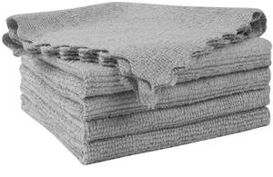 lot 59234 image: Microfiber Cleaning Cloth 12 Pack, Grey Cleaning Rags 11x11 inch, Microfiber Towels for Cars, Highly Absorbent Household Cleaning Supplies - Retail $12