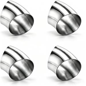 lot 59256 image: 4 Pcs OD 2.5 45° Stainless Steel Exhaust Bend Tube Thicken 1.5mm SS304 - Retail $16