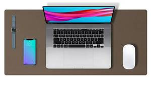 lot 59269 image: Desk Pad Protector, Large Mouse Pad, Office Mat, Non-Slip PU Leather  - Retail $13