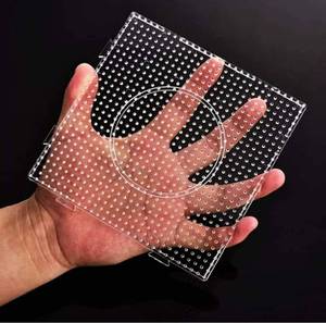 lot 59281 image: Fuse Beads Boards 5mm Large Clear Plastic Pegboards for Kids Craft Beads 7 PCS - Retail $7