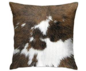 lot 59283 image: Cow Hide Print Throw Pillows Cover 18x18 Inch Brown Cowhide - Retail $13