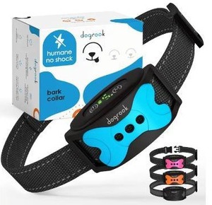 lot 59288 image: Humane No Shock Rechargable Beep & Vibration Bark Collar for Dogs Rechargeable anti-bark collar - Retail $30