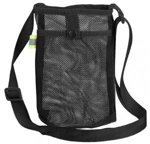 lot 59292 image: Water Bottle Holder With Adjustable Shoulder Strap, Carrier Bag, Mesh Crossbody Carrier With Pocket for Sports, Hiking, Walking, Travel - Retail $10