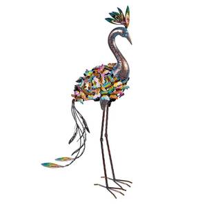 lot 59318 image: 35 Butterfly Peacock Garden Metal Animal Statues, Garden Decor Metal Yard Art for Lawn Backyard Party Wedding Decoration, MISSING LEGS and TAIL - Retail $40