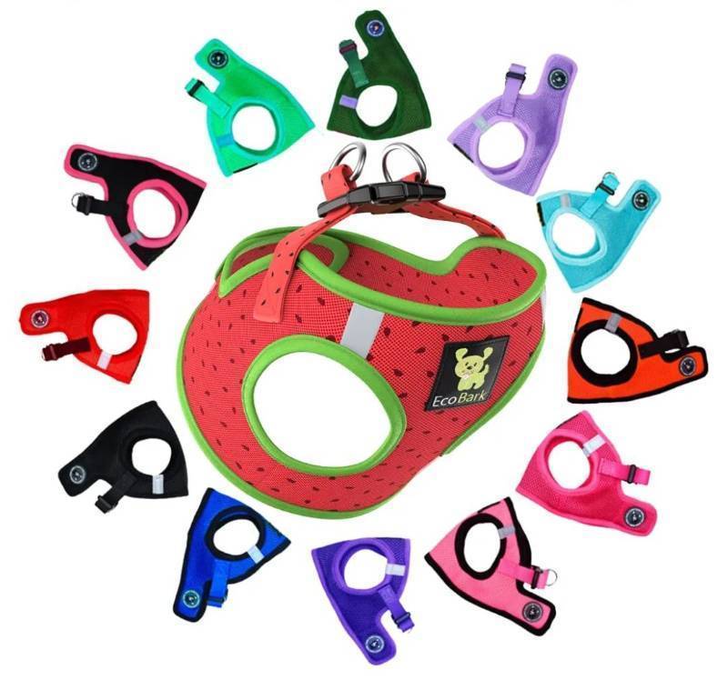 lot 28935 image: EcoBark Step in Dog Harness, Reflective Soft Padded Mesh Vest, XXS to MEco-Friendly Comfort Secure Halter, No Pull Adjustable Pet Vest, No Choke Vest for XXS, XS, Small & Medium Dogs - Retail $30