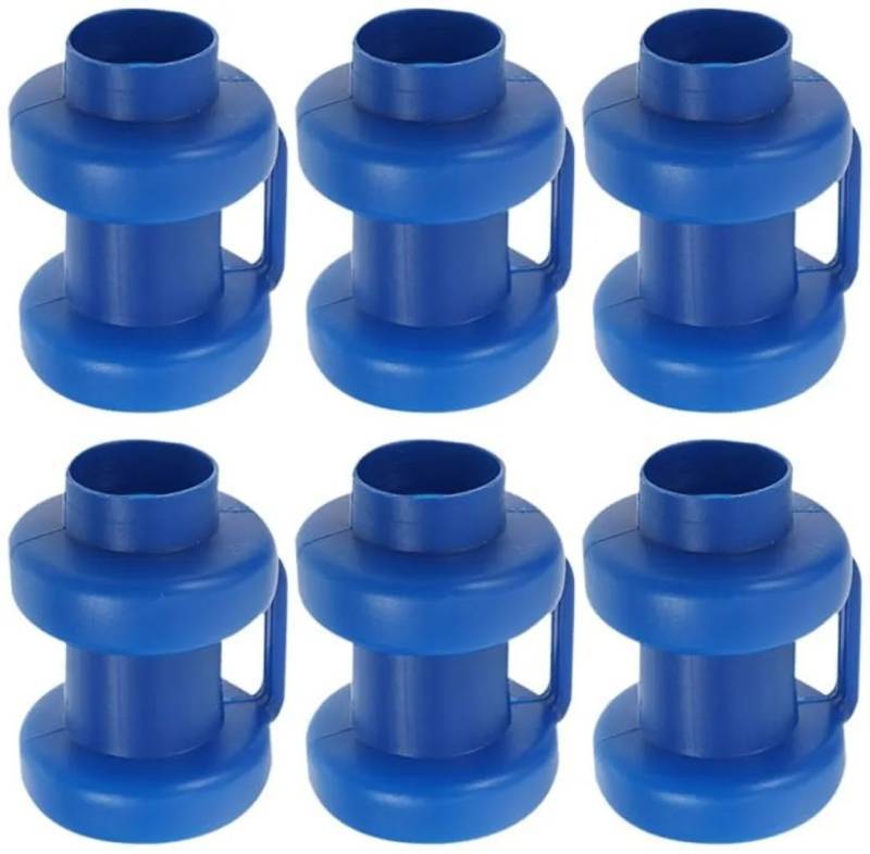 lot 29163 image: 6Pcs Trampoline Enclosure Pole Caps Enclosure Safety Caps Trampoline Parts Replacements for Trampoline - Retail $13