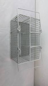 lot 42 image: Wire Basket with Two Shelves and Handle