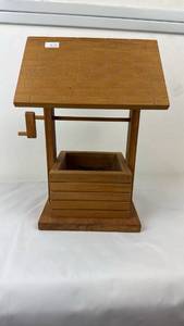 lot 58 image: Paul Kletchka Signed Wood Wishing Well Figurine